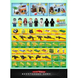 100129 non  GÀ CHIẾN bộ đồ chơi xếp lắp ráp ghép mô hình Swat Special Force BATTLEGROUNDS Đặc Nhiệm 912 khối