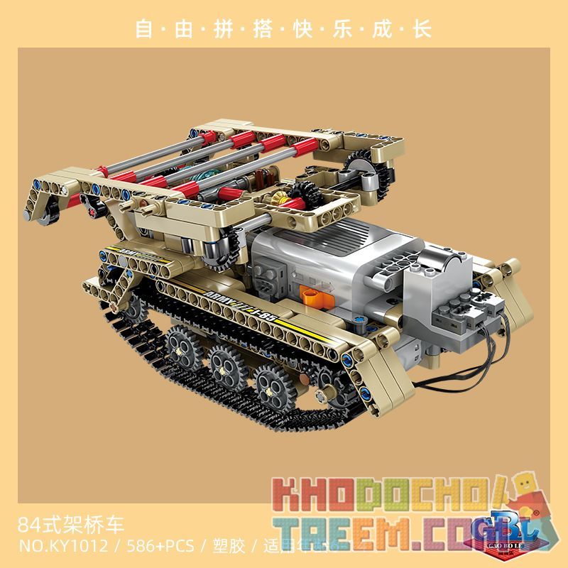 GBL KY1012 1012 non  XE LOẠI 84 CẦU bộ đồ chơi xếp lắp ráp ghép mô hình  PROJECT MACHINE TYPE 84 BRIDGE CAR Kỹ Thuật Công Nghệ Cao Mô Hình Phương Tiện 586 khối