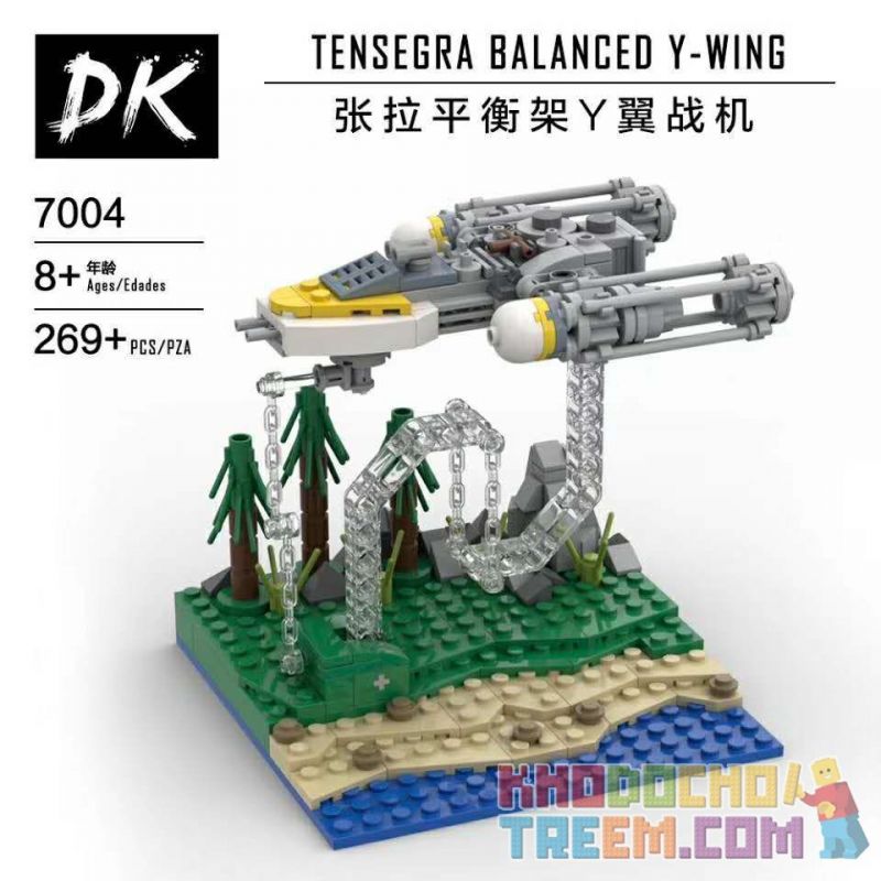 DK 7004 non  MÁY BAY CHIẾN ĐẤU GIMBAL Y-WING CĂNG THẲNG bộ đồ chơi xếp lắp ráp ghép mô hình Star Wars TENSEGRITY BALANCES Y-WING Chiến Tranh Giữa Các Vì Sao 269 khối