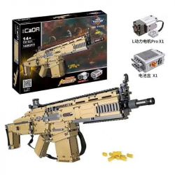 DOUBLEE CADA C81021 81021 non  SÚNG TRƯỜNG TẤN CÔNG FN SCAR 17S bộ đồ chơi xếp lắp ráp ghép mô hình  BLOCK GUN Kỹ Thuật Công Nghệ Cao Mô Hình Phương Tiện 1406 khối