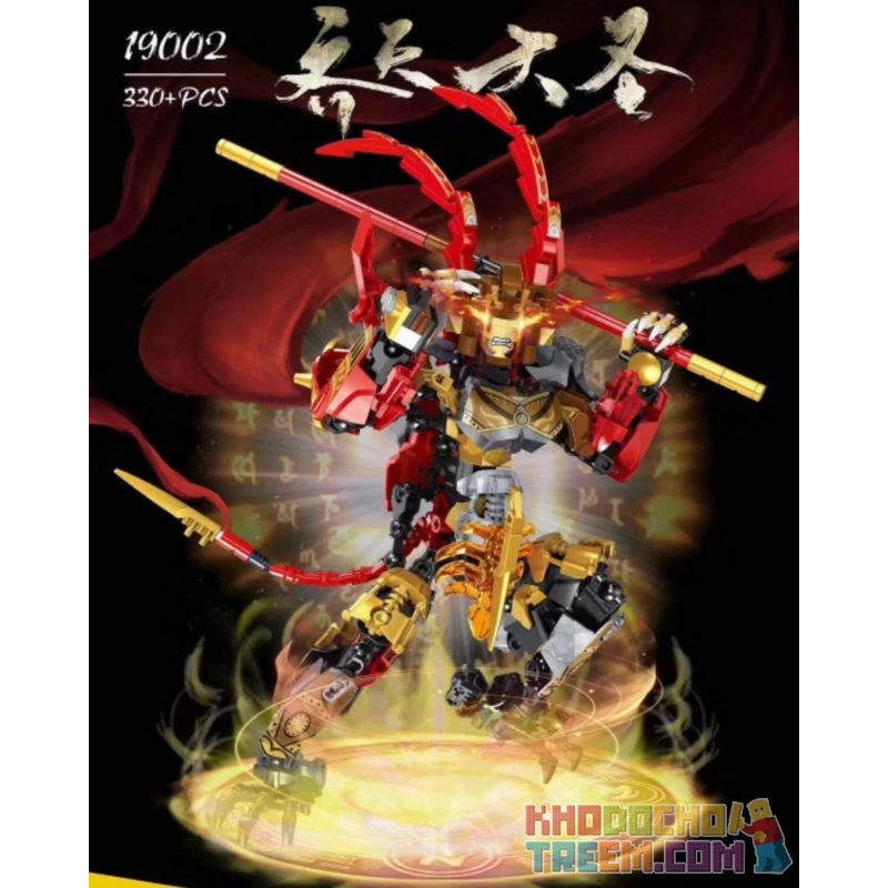 19002 non  VUA KHỈ bộ đồ chơi xếp lắp ráp ghép mô hình 330 khối