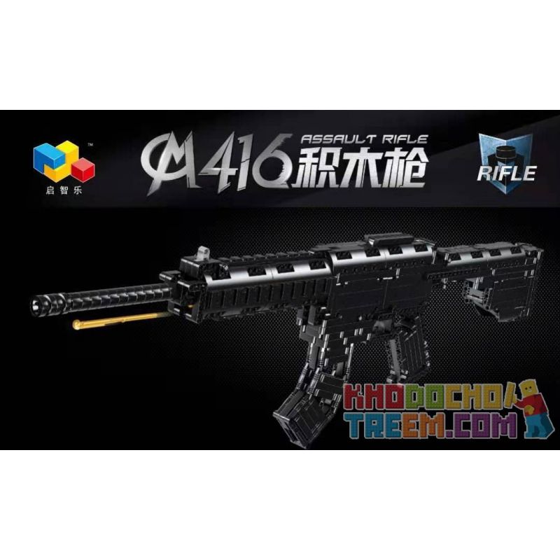 QIZHILE 41015 non  SÚNG M416 bộ đồ chơi xếp lắp ráp ghép mô hình  ASSAULT RIFLE Kỹ Thuật Công Nghệ Cao Mô Hình Phương Tiện 847 khối