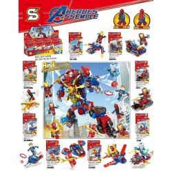 SHENG YUAN SY SY1456 1456 non  SPIDER HERO EXPEDITION MECH MINIFIGURE 8 SỰ KẾT HỢP bộ đồ chơi xếp lắp ráp ghép mô hình Super Heroes HEROES ASSEMBLE Siêu Nhân Anh Hùng 411 khối