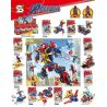 SHENG YUAN SY SY1456 1456 non  SPIDER HERO EXPEDITION MECH MINIFIGURE 8 SỰ KẾT HỢP bộ đồ chơi xếp lắp ráp ghép mô hình Super Heroes HEROES ASSEMBLE Siêu Nhân Anh Hùng 411 khối