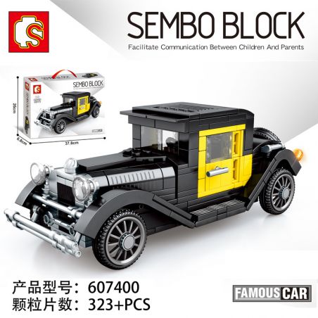 IBLOCK PL-920-135 920-135 PL920-135 SEMBO 607400 non  CITROEN. bộ đồ chơi xếp lắp ráp ghép mô hình Racers FAMOUS CAR CITROEN 1929 Đua Tốc Độ 323 khối