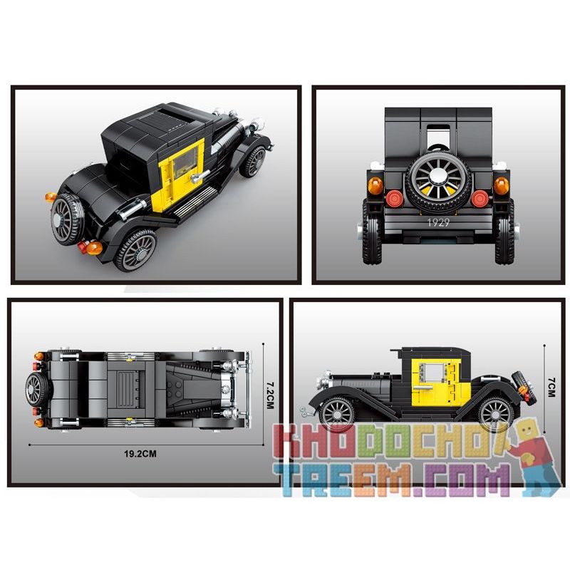 IBLOCK PL-920-135 920-135 PL920-135 SEMBO 607400 non  CITROEN. bộ đồ chơi xếp lắp ráp ghép mô hình Racers FAMOUS CAR CITROEN 1929 Đua Tốc Độ 323 khối