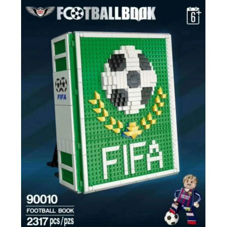 QIZHILE 90010 non  SÁCH BÓNG ĐÁ FIFA bộ đồ chơi xếp lắp ráp ghép mô hình FOOTBALLBOOK 2317 khối