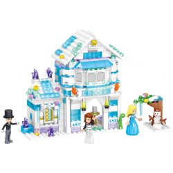 ZHEGAO QL1140 1140 non  NGÔI NHÀ BĂNG LILY MƯỢT bộ đồ chơi xếp lắp ráp ghép mô hình Winasor Castle Lâu Đài Winasor 351 khối