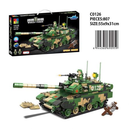 WOMA C0126 0126 C0636 0636 non  XE TĂNG CHIẾN ĐẤU CHỦ LỰC KIỂU 99A bộ đồ chơi xếp lắp ráp ghép mô hình Military Army WORLD TANKS Quân Sự Bộ Đội 807 khối