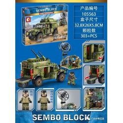 SEMBO 105563 non  XE CHỈ HUY LIÊN LẠC BỌC THÉP CHIẾN BINH DONGFENG bộ đồ chơi xếp lắp ráp ghép mô hình Iron Blood Heavy Equipment Đặc Nhiệm Máu Và Sắt 303 khối