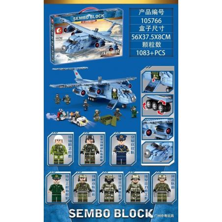 IBLOCK PL-920-181 920-181 PL920-181 SEMBO 105766 non  MÁY BAY VẬN TẢI CHIẾN LƯỢC YUN-20 bộ đồ chơi xếp lắp ráp ghép mô hình Iron Blood Heavy Equipment Đặc Nhiệm Máu Và Sắt 1083 khối