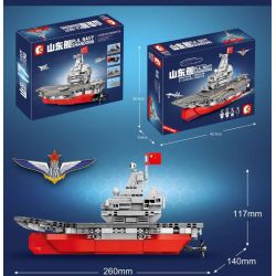 IBLOCK PL-920-177 920-177 PL920-177 SEMBO 202040 non  TÀU SƠN ĐÔNG bộ đồ chơi xếp lắp ráp ghép mô hình Military Army PLA' NAVY SHANDONG Quân Sự Bộ Đội 458 khối