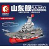 IBLOCK PL-920-177 920-177 PL920-177 SEMBO 202040 non  TÀU SƠN ĐÔNG bộ đồ chơi xếp lắp ráp ghép mô hình Military Army PLA' NAVY SHANDONG Quân Sự Bộ Đội 458 khối