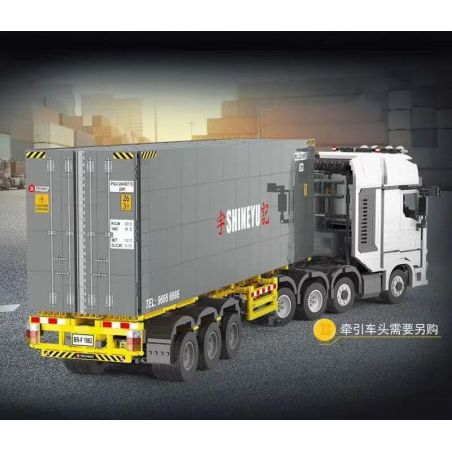 HAPPY BUILD YC-QC014 QC014 YCQC014 non  ĐƠN GIẢN HÓA VÙNG CHỨA 1:10 tỷ lệ 1:10 bộ đồ chơi xếp lắp ráp ghép mô hình Build Team SHINEYU CONTAINER Đội Xây Dựng 1631 khối