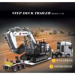 HAPPY BUILD YC-GC006 GC006 YCGC006 non  MÁY MÓC PALLET 1:10 tỷ lệ 1:10 bộ đồ chơi xếp lắp ráp ghép mô hình Build Team SHINEYU STEP DECK TRAILER Đội Xây Dựng 1501 khối