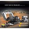 HAPPY BUILD YC-GC006 GC006 YCGC006 non  MÁY MÓC PALLET 1:10 tỷ lệ 1:10 bộ đồ chơi xếp lắp ráp ghép mô hình Build Team SHINEYU STEP DECK TRAILER Đội Xây Dựng 1501 khối