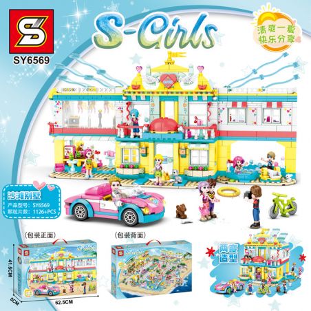 SHENG YUAN SY SY6569 6569 non  BIỆT THỰ BIỂN bộ đồ chơi xếp lắp ráp ghép mô hình  S-GIRLS Các Bạn Gái 1126 khối