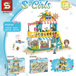SHENG YUAN SY SY6571 6571 non  NHÀ HÀNG HẢI SẢN bộ đồ chơi xếp lắp ráp ghép mô hình  S-GIRLS Các Bạn Gái 490 khối