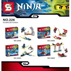 SHENG YUAN SY SY226A 226A SY226B 226B SY226C 226C SY226D 226D non  4 MÁY BAY PHANTOM NINJA bộ đồ chơi xếp lắp ráp ghép mô hình The  Ninjago Movie NINJA THUNDER SWORDSMAN Ninja Lốc Xoáy 303 khối