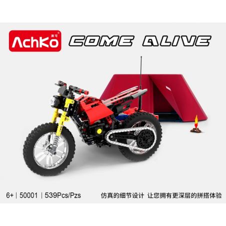 ACHKO 50001 non  MÔ TÔ CẮM TRẠI ĐỊA HÌNH bộ đồ chơi xếp lắp ráp ghép mô hình  COME ALIVE Kỹ Thuật Công Nghệ Cao Mô Hình Phương Tiện 539 khối