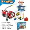 FORANGE FC3109 3109 non  XE CỨU HỎA SÂN BAY bộ đồ chơi xếp lắp ráp ghép mô hình Fire Rescure FIRE FIGHTERS 630 khối