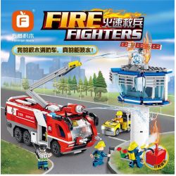 FORANGE FC3109 3109 non  XE CỨU HỎA SÂN BAY bộ đồ chơi xếp lắp ráp ghép mô hình Fire Rescure FIRE FIGHTERS 630 khối