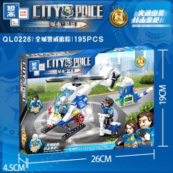 ZHEGAO QL0226 0226 non  THEO DÕI CẢNH BÁO TOÀN THÀNH PHỐ 4 MÔ HÌNH bộ đồ chơi xếp lắp ráp ghép mô hình Police CITY POLICE Cảnh Sát 776 khối