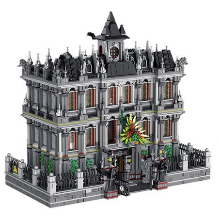 PanlosBrick 613002 Panlos Brick 613002 non  CƠ SỞ ĐIỀU TRỊ ĐIÊN CUỒNG bộ đồ chơi xếp lắp ráp ghép mô hình Creator LUNATIC HOSPITAL Sáng Tạo 7527 khối