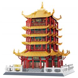 WANGE 6214 non  THÁP HẠC VÀNG Ở VŨ HÁN HỒ BẮC bộ đồ chơi xếp lắp ráp ghép mô hình Creator THE SAINT BASIL'S CATHEDRAL Sáng Tạo 2912 khối