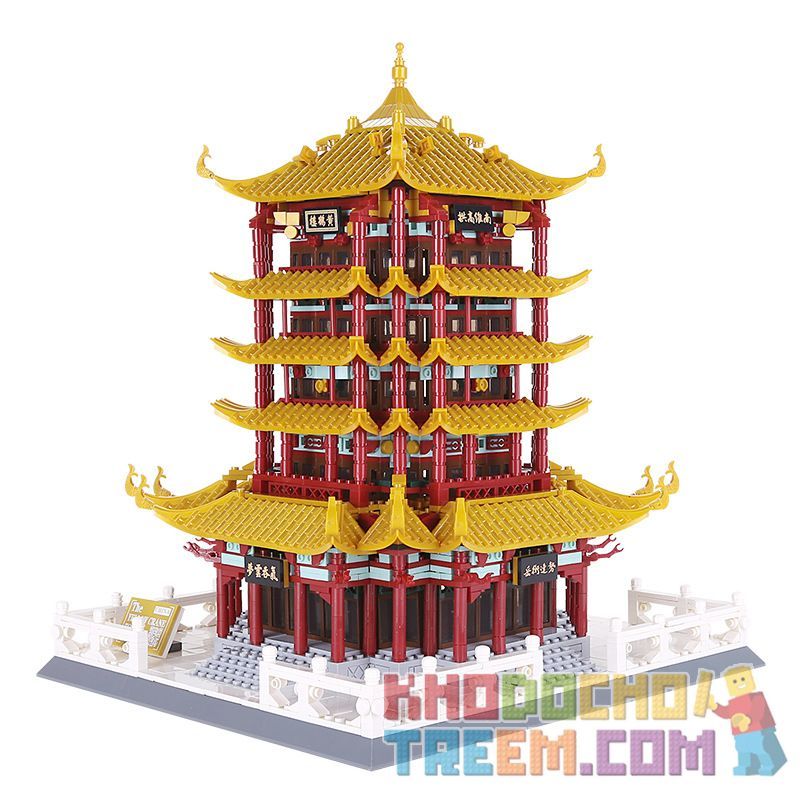 WANGE 6214 non  THÁP HẠC VÀNG Ở VŨ HÁN HỒ BẮC bộ đồ chơi xếp lắp ráp ghép mô hình Creator THE SAINT BASIL'S CATHEDRAL Sáng Tạo 2912 khối