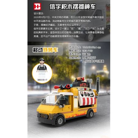 HAPPY BUILD 【未知】 Xếp hình kiểu  4 Types Of Mobile Barbecue Carts, Mobile Coke Carts, Mobile Arcade Cars, And Street Band Car