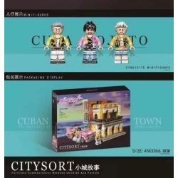 SHENZHEN RAEL ENTERTAINMENT 10001 SUPER 18K K120 non  QUÁN CÀ PHÊ MINI HAVANA bộ đồ chơi xếp lắp ráp ghép mô hình City CITYSORT CUBAN TOWN MOJITO Thành Phố 800 khối