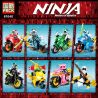 PRCK 61040 non  8 LOẠI NHÂN VẬT MINI MÔ TÔ NINJA bộ đồ chơi xếp lắp ráp ghép mô hình The  Ninjago Movie NINJA MASTERS OF SPINJITZU Ninja Lốc Xoáy