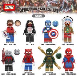 XINH X0282 0282 1462 1463 1464 1465 1466 1467 1468 1469 non  NHÂN VẬT NGƯỜI NHỆN 8 PETER PARKER SPIDER SILK CAPTAIN AMERICA SPIDER-MAN TRIBAL SYMBIOTE GOD NAR WEREWOLF HYDRA EVIL CLOAK bộ đồ chơi xếp lắp ráp ghép mô hình Super Heroes SPIDERMAN COLLECTION Siêu Nhân Anh Hùng