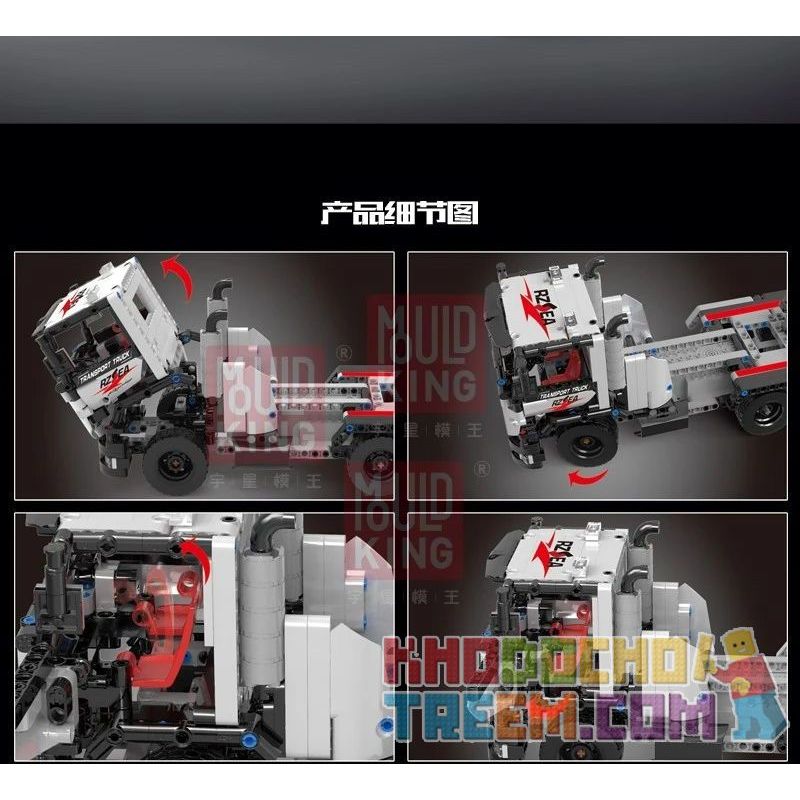 MouldKing 15005 Mould King 15005 non  XE TẢI KỸ THUẬT ĐIỀU KHIỂN TỪ XA bộ đồ chơi xếp lắp ráp ghép mô hình  CONSTRUCTION TRUCK Kỹ Thuật Công Nghệ Cao Mô Hình Phương Tiện 523 khối