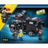 QuanGuan 100047 Quan Guan 100047 non  ĐỘI CƠ ĐỘNG SWAT 6 TỔ HỢP XE TẤN CÔNG TRỰC THĂNG JEEP TÀU TUẦN TRA ĐỊA HÌNH THUYỀN CHIẾN ĐẤU bộ đồ chơi xếp lắp ráp ghép mô hình Swat Special Force SWAT MOBILE TEAM Đặc Nhiệm 454 khối