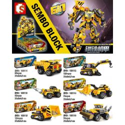 SEMBO 103111 103112 103113 103114 103115 103116 non  BẢO VỆ LÁ CHẮN HẠNG NẶNG bộ đồ chơi xếp lắp ráp ghép mô hình Transformers MECHA OF STEEL Robot Đại Chiến Người Máy Biến Hình 587 khối