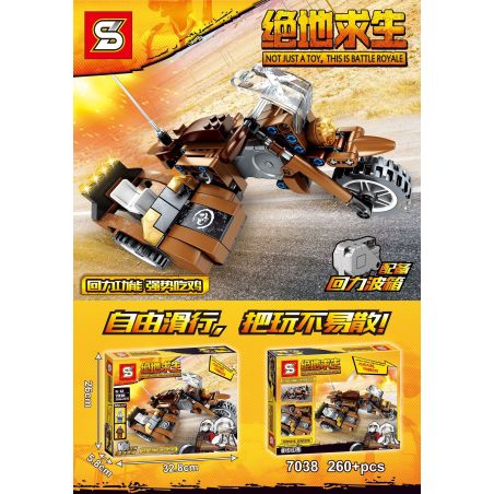 SHENG YUAN SY 7038 non  XE BA BÁNH SAU KHI ĂN GÀ KÉO LẠI bộ đồ chơi xếp lắp ráp ghép mô hình Mini Racing Pacemaker Đua Xe Mini 260 khối