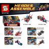 SHENG YUAN SY SY746A 746A SY746B 746B SY746C 746C SY746D 746D non  4 PHƯƠNG TIỆN SIÊU ANH HÙNG bộ đồ chơi xếp lắp ráp ghép mô hình Super Heroes HEROES ASSEMBLE Siêu Nhân Anh Hùng 87 khối