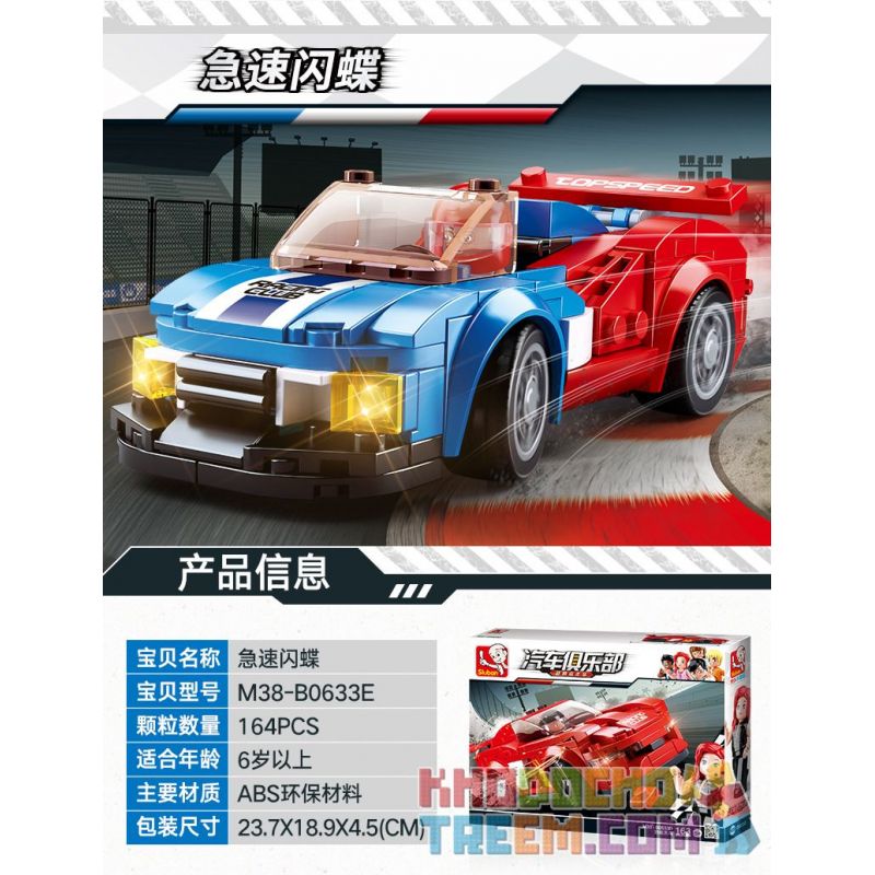 SLUBAN M38-B0633E B0633E 0633E M38B0633E 38-B0633E non  FLASH NHANH CHÓNG bộ đồ chơi xếp lắp ráp ghép mô hình Speed Champions Racing Cars RACING CLUB Đua Xe Công Thức 164 khối