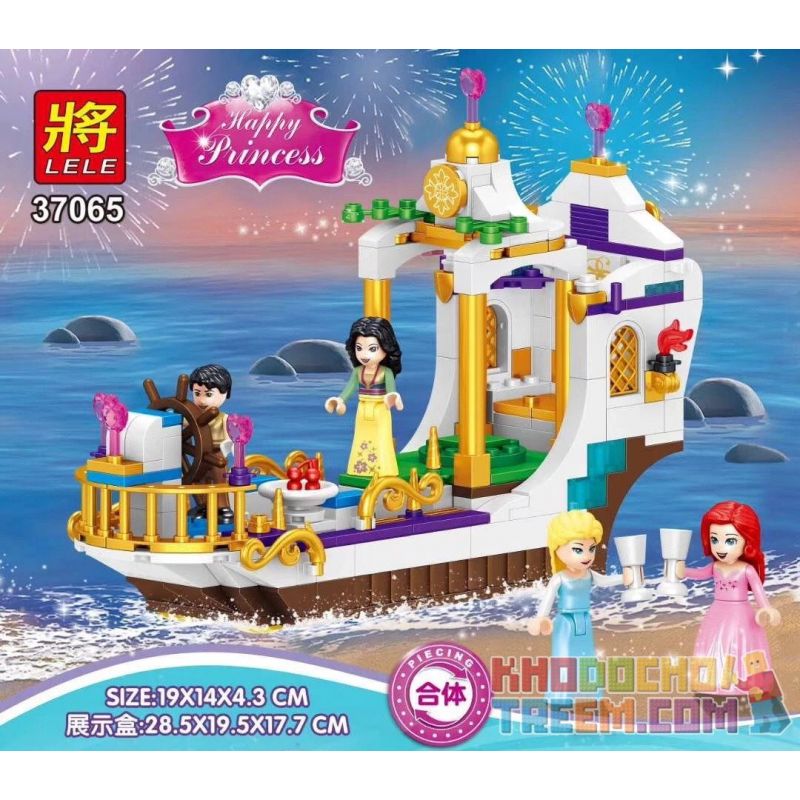 LELE 37065 non  ROYAL CRUISE LINE PRINCESS PARTY 4 TRONG MỘT bộ đồ chơi xếp lắp ráp ghép mô hình  Các Bạn Gái 299 khối