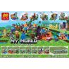 LELE 33209 non  MINIFIGURES 8 KIỂU 8IN1 bộ đồ chơi xếp lắp ráp ghép mô hình Minecraft MY WORLD Game Xây Dựng