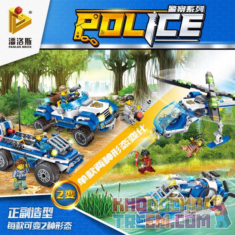 PanlosBrick 681003A Panlos Brick 681003A non  XE ĐẠP LEO NÚI TRONG RỪNG bộ đồ chơi xếp lắp ráp ghép mô hình Police Cảnh Sát 191 khối