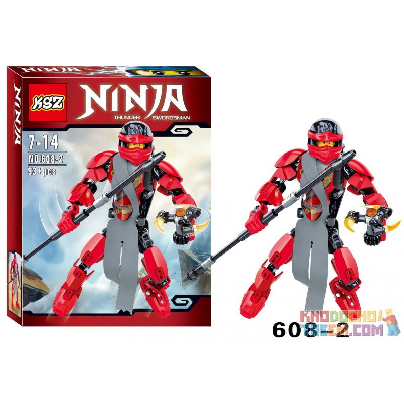 XSZ KSZ 608-2 non  KAY SMITH. bộ đồ chơi xếp lắp ráp ghép mô hình Marvel Super Heroes NINJA THUNDER SWORDSMAN KAI SMITH Siêu Anh Hùng Marvel 93 khối