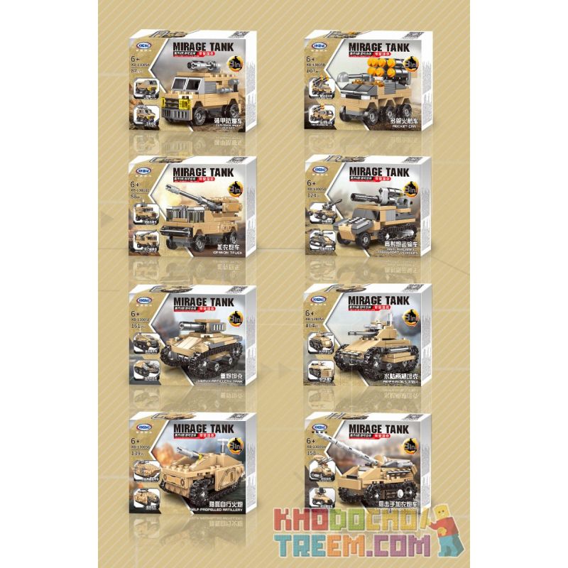 BX002 XINGBAO XB3005 3005 XB-13005 13005 XB13005 non  XE TĂNG HOÀNG ĐẾ 8IN1 bộ đồ chơi xếp lắp ráp ghép mô hình Military Army MIRAGE TANK Quân Sự Bộ Đội 1028 khối
