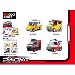 Decool 22002 Jisi 22002 KOZOSHA 2208A-7 22087 non  XE XÚC XÍCH MÀU VÀNG bộ đồ chơi xếp lắp ráp ghép mô hình Speed Champions Racing Cars MINI RACING PACEMAKER Đua Xe Công Thức 88 khối