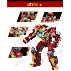 ELEPHANT JX60028 60028 non  IRON MAN THUỐC CHỐNG BỌC THÉP MK17 bộ đồ chơi xếp lắp ráp ghép mô hình Super Heroes IRON MECH MK17 ANTI-HULK Siêu Nhân Anh Hùng 425 khối