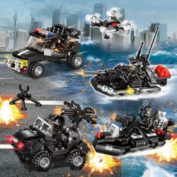 ZHEGAO QL0152 0152 non  TRANG BỊ ĐẦY ĐỦ ĐỂ BẢO VỆ HÒA BÌNH 8 PHONG CÁCH bộ đồ chơi xếp lắp ráp ghép mô hình Super Police Force Siêu Cảnh Sát 597 khối