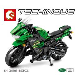 SEMBO 701805 non  KAKAWAKASAKI NARREN 400. bộ đồ chơi xếp lắp ráp ghép mô hình  TECHINQUE KAWASAKI NINJA 400 Kỹ Thuật Công Nghệ Cao Mô Hình Phương Tiện 862 khối