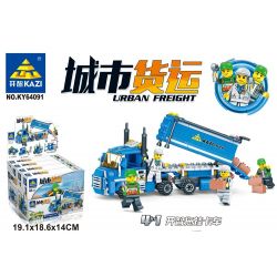 Kazi KY64091 64091 non  KAIZHI ATV TRẠM SỬA CHỮA TRƯỞNG XE TẢI TRUNG TÂM VẬN CHUYỂN HÀNG HÓA bộ đồ chơi xếp lắp ráp ghép mô hình Build Team URBAN FREIGHT Đội Xây Dựng 318 khối